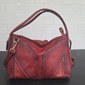 Elegant Vicenzo Brown Leather Handbag